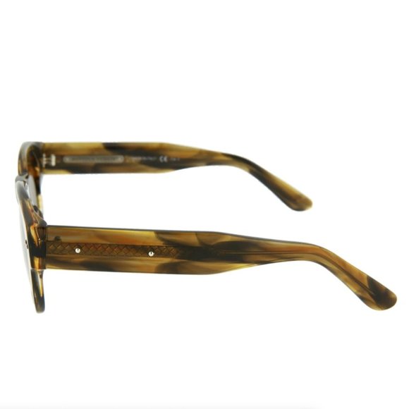 Bottega Veneta Women\'s Havana Tortoise Round Sunglasses!